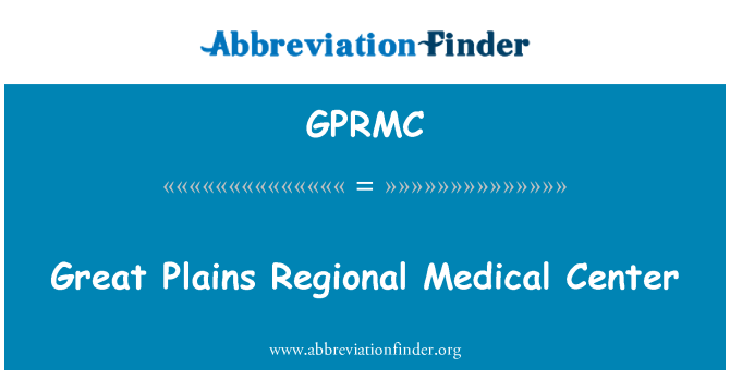 GPRMC: Great Plains Regional Medical Center