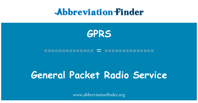 GPRS: שירות כללי מנה רדיו