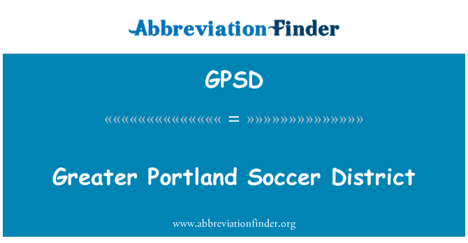 GPSD: Větší Portland fotbalový okres