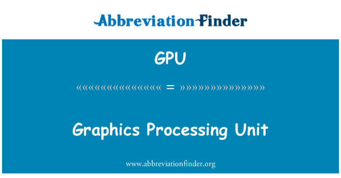 GPU: Grafična procesna enota