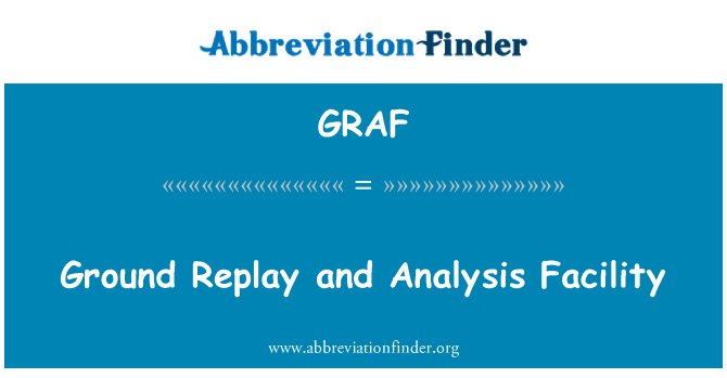 GRAF: Jorden Replay og analyse facilitet