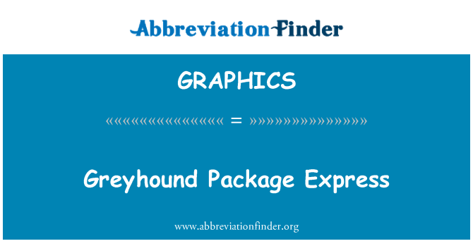 GRAPHICS: Greyhound balíček Express
