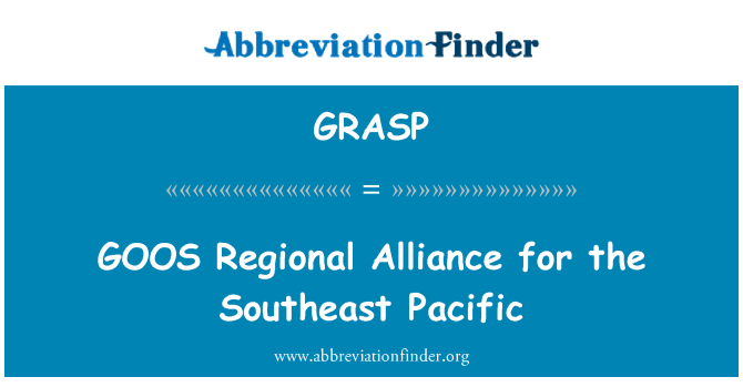 GRASP: GOOS regionální Aliance pro jihovýchodním Pacifiku
