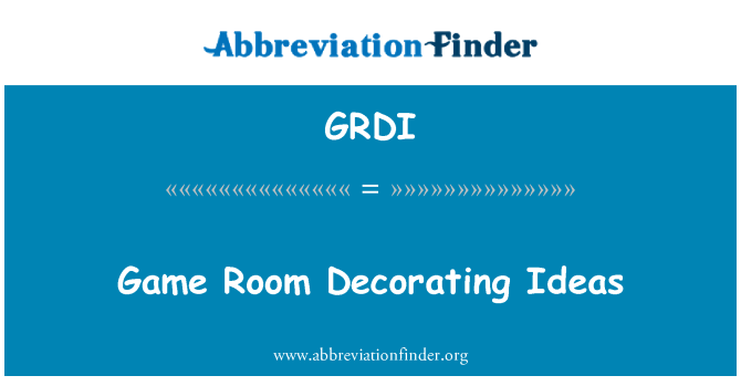 GRDI: Ideas de decoración de sala de juegos