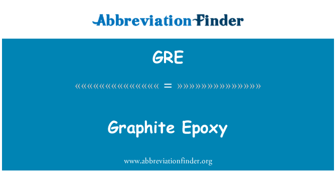 GRE: Grafit epoxi