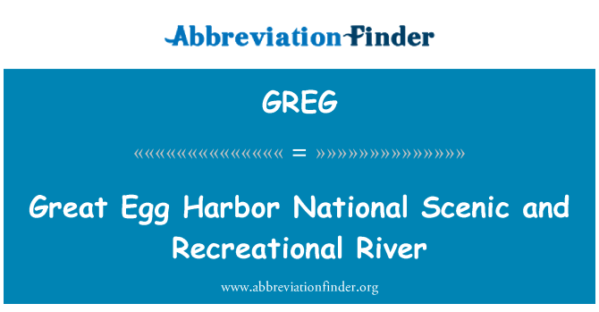 GREG: Great Egg Harbor National Scenic and Recreational River