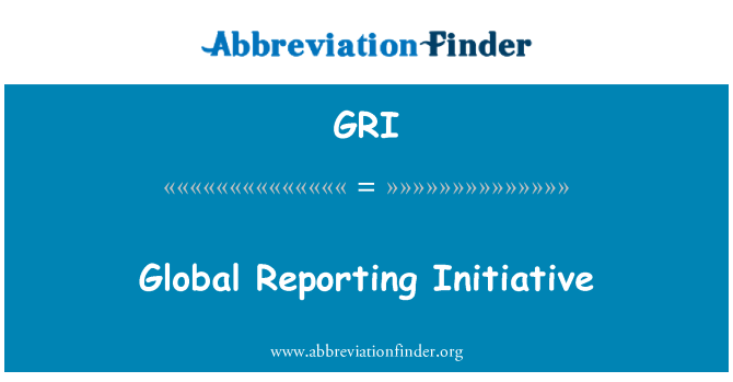 GRI: Global Reporting Initiative