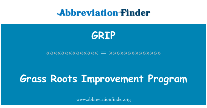 GRIP: Programm għat-titjib ta ' l-għeruq tal-ħaxix