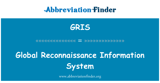 GRIS: Sistema d'informazione globale Reconnaissance