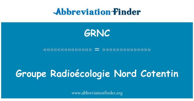 GRNC: Groupe Radioécologie Nord Cotentin