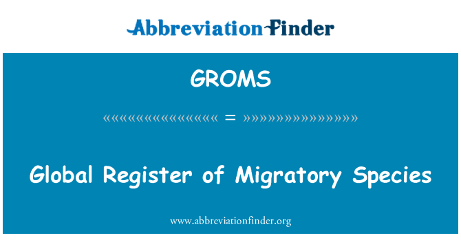 GROMS: Globale Register over migrerende arter