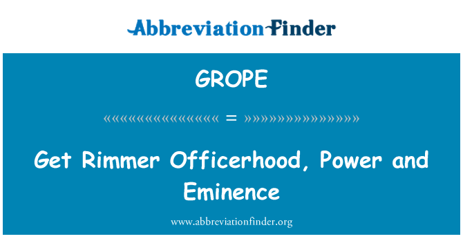 GROPE: Rimmer Officerhood, pouvwa ak Cardinal