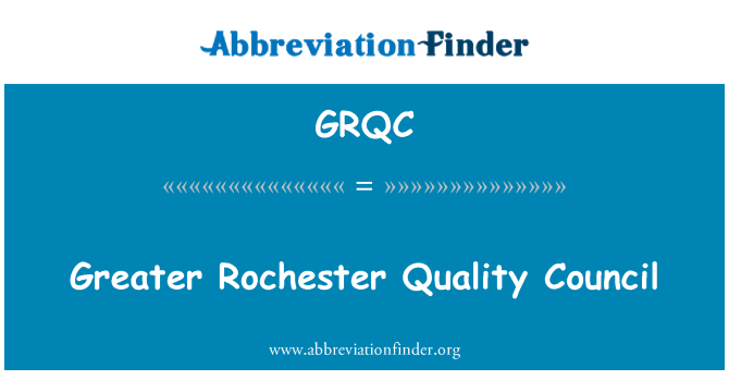 GRQC: Conselho da qualidade grande Rochester