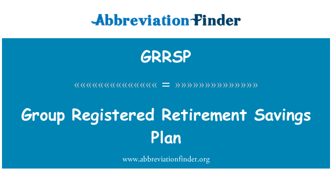 GRRSP: Gwoup anrejistre lè yon moun retrete Plan epay