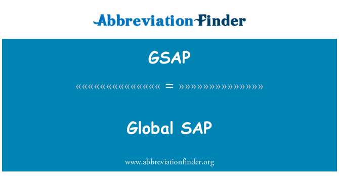 GSAP: SAP 全球