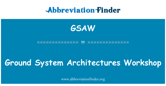 GSAW: Art sistema arkitetturi Workshop