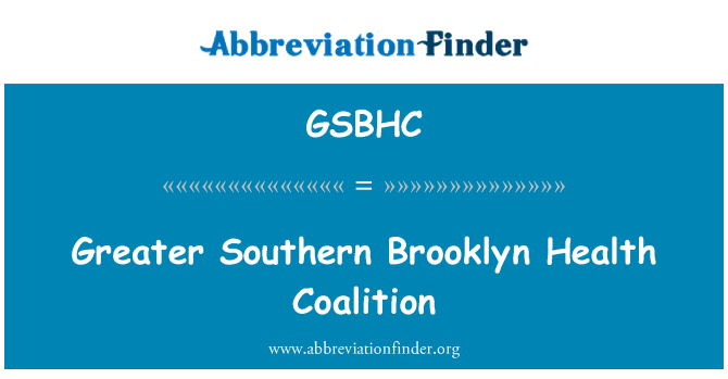 GSBHC: Větší Jižní Brooklyn zdraví koalice