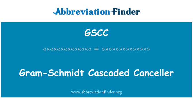 GSCC: Gram-Schmidt lépcsőzetes törölve