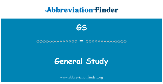 GS: Etid jeneral