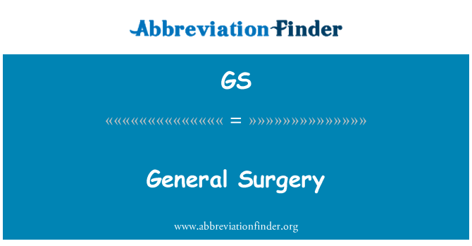 GS: Všeobecná chirurgie