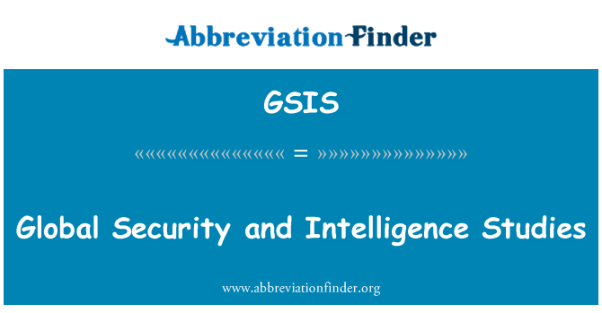 GSIS: Estudis d'intel·ligència i seguretat global