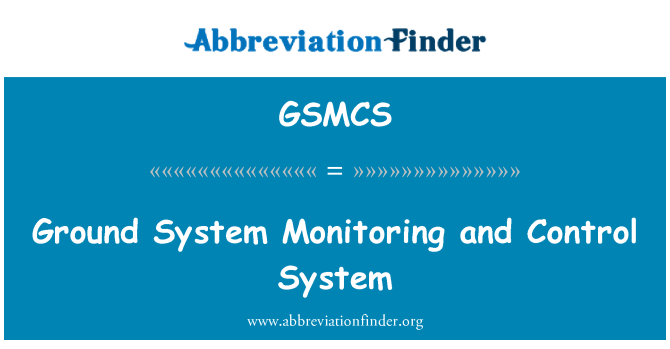 GSMCS: Monitoraggio del sistema terra e sistema di controllo