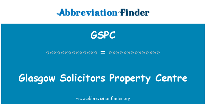 GSPC: Glasgow Solicitors Property Centre
