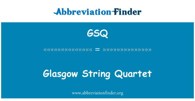 GSQ: Glasgow smyčcový kvartet
