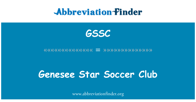 GSSC: Genesee Star Soccer Club