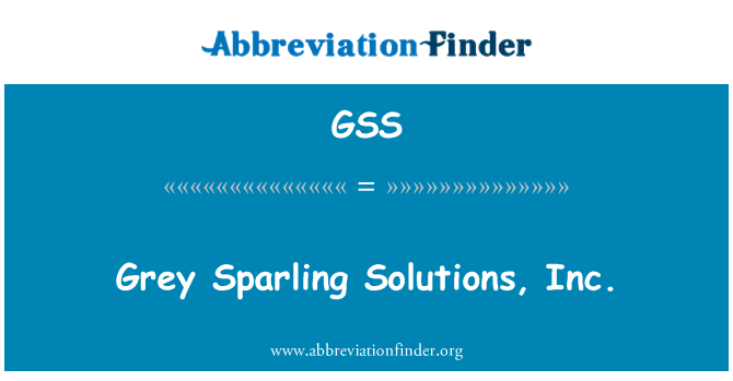 GSS: Granmoun cheve blan Sparling solisyon, Inc.