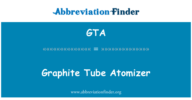 GTA: Grafit trubice Atomizer
