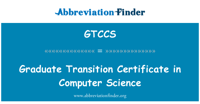 GTCCS: Ċertifikat ta ' transizzjoni gradwat fix-xjenza tal-kompjuter