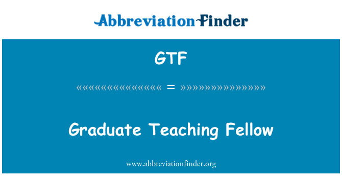 GTF: Graduate onderwijs Fellow