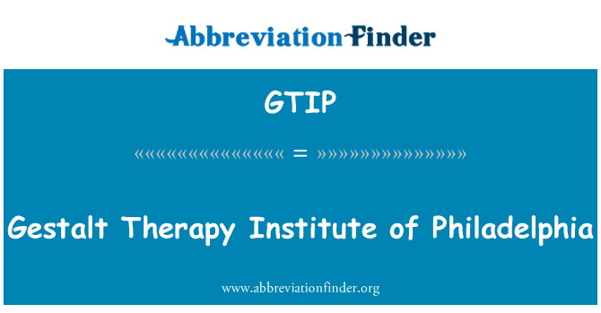 GTIP: Gestalt terapi Institute of Philadelphia