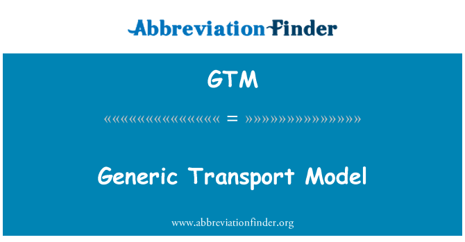 GTM: Model generig trafnidiaeth