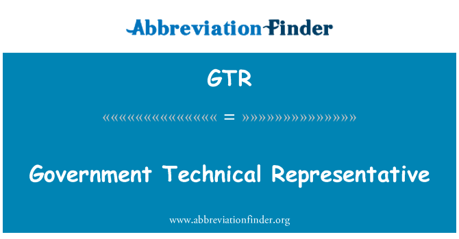 GTR: Gouvènman Technical n. reprezantatif