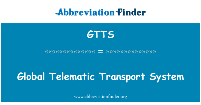 GTTS: Sistema ta ' trasport telematiċi globali