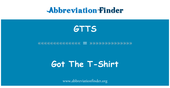GTTS: Habe das T-Shirt