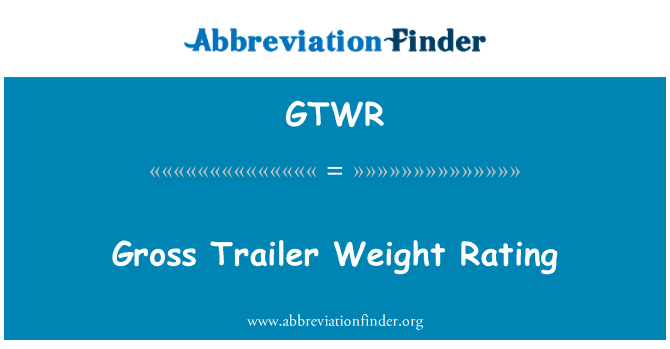 GTWR: Tổng Trailer trọng lượng đánh giá