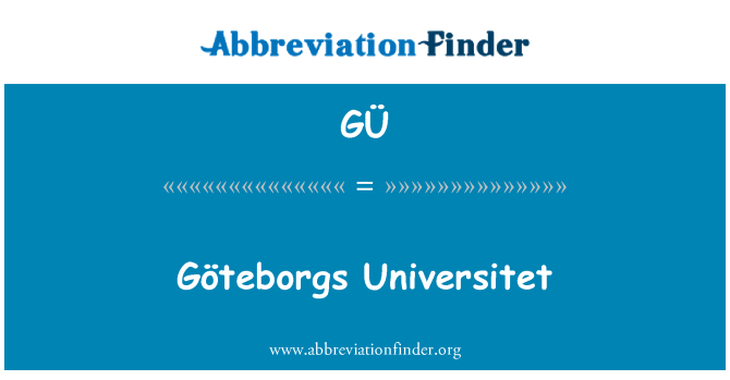 GÜ: دراسات Göteborgs