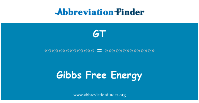 GT: Energía libre de Gibbs