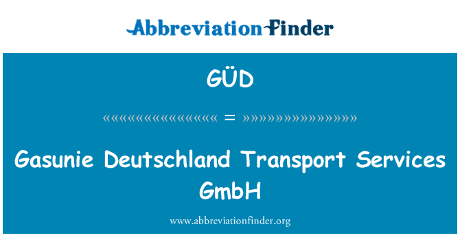 GÜD: Gasunie Deutschland transpò sèvis GmbH