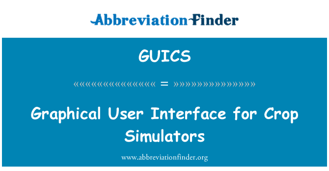 GUICS: 用於作物模擬器圖形化使用者介面