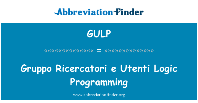 GULP: Gruppo Ricercatori e Utenti logičko programiranje