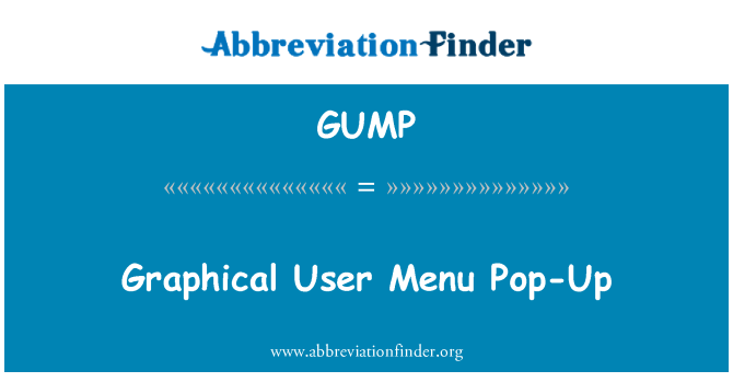 GUMP: Grafik kullanıcı menü açılır pencere