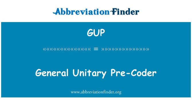 GUP: General Unitary Pre-Coder