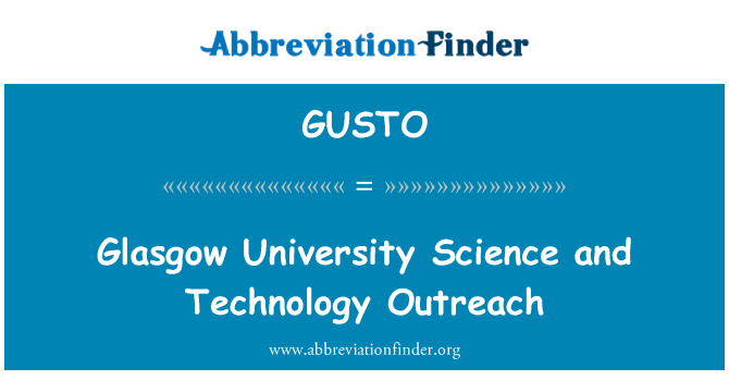 GUSTO: Glasgow University videnskab og teknologi opsøgende