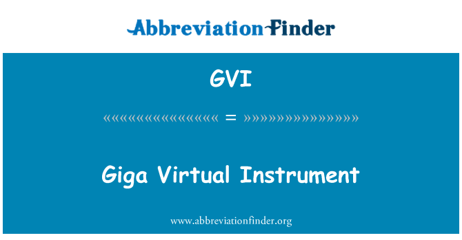 GVI: Giga virtuální nástroj