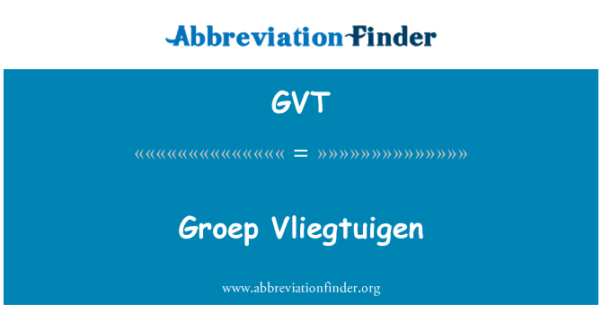 GVT: Groep Vliegtuigen