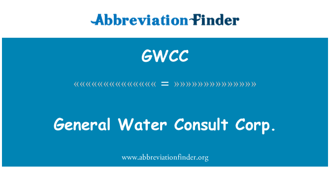 GWCC: Üldine vee Consult Corp.